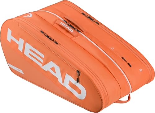 HEAD Tour Racquet Bag XL (12R) Tennis Bag - Holds Up to 12 Racquets, CCT+ Climate Control Technology, 3 Main Compartments, Shoe Pocket & Backpack Carry System - color: Orange