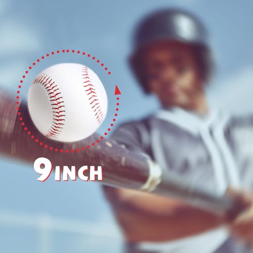 Baseballs 12/24 Pack with Bucket, Standard Size Adult Training Baseballs