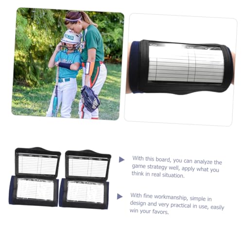 PRETYZOOM 2pcs Football Play Wristbands Softball Wrist Guard Armband with Strategy Card Holder for Youth Football Gear and Quarterback Sports