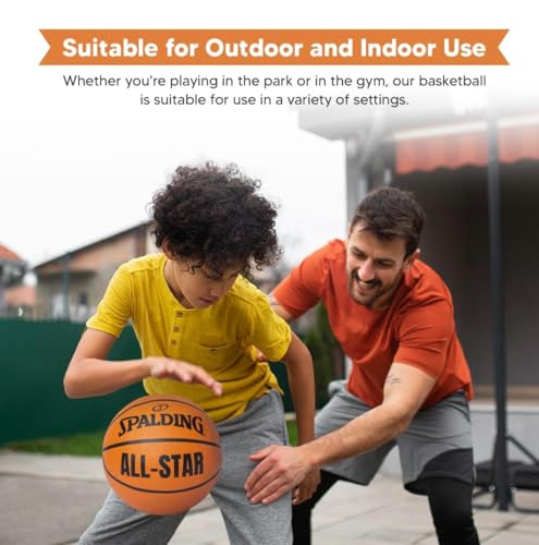 Outdoor Basketball, All-star Official Size Basketball Ball – Indoor Outdoor Basketball with Deep Grip Channels – Durable Basketball for Training, Practice, Adults & Teens