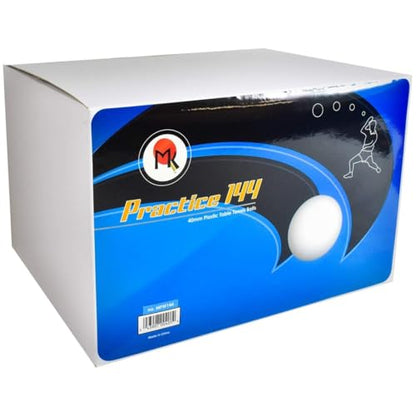 Practice Table Tennis Balls – Box of 144 MK Practice Table Tennis Balls – 40mm Ping Pong Balls – White MK Practice Balls – Affordable – Ideal for Practice