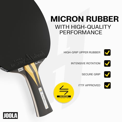JOOLA Infinity Carbon Professional Ping Pong Paddles - Ergonomic Comfort Grip - ITTF Approved Rubbers - Professional Ping Pong Paddle for Advanced Control & Speed - Table Tennis Racket - color: Hugo Calderano Exclusive