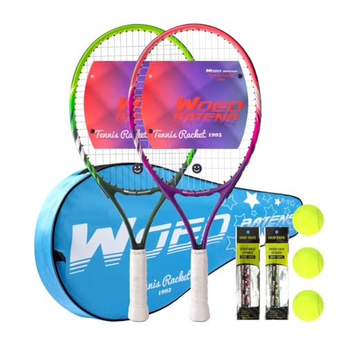19" 23" 25" Kids Tennis Racket Junior/Youth Tennis Racquet with Tennis Ball Carry Bag Overgrips Vibrations Dampers… - color: 23 Inch