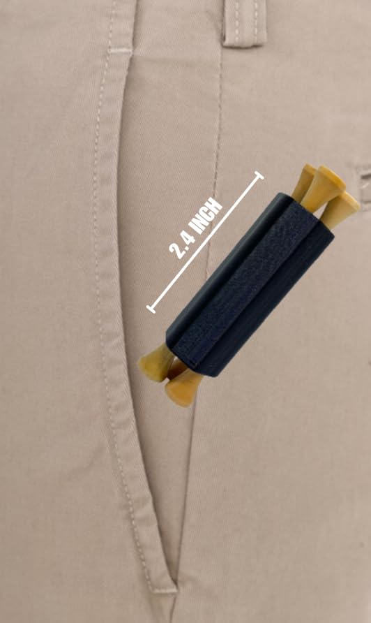 Pocket Tee Holder Tool Compact Size Holds 6 Tees Golf Accessory Organizer