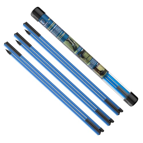 MoKo Golf Alignment Stick, 2 Set Golf Alignment Rods, 48" Collapsible Alignment Stick Golf Training Aid for Aiming, Putting, Posture Corrector, Golf Practice Sticks with Clear Tube Case - color: Blue, size: 3 Pack