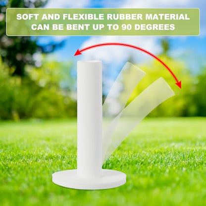 PATIKIL Rubber Golf Tee, 6 Pack 1" 1.5" 2" Golf Practice Tees Training Driving Range Tee Stable Golf Ball Holder for Outdoor Indoor Hitting Mat Golf Mat, White
