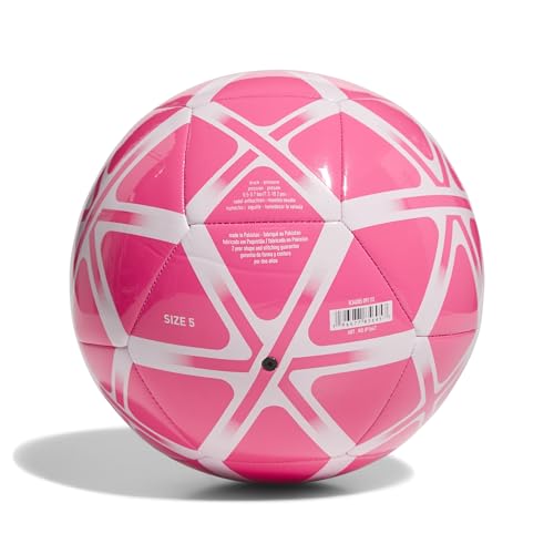 adidas Starlancer Club Soccer Ball - color: Solar Pink/White, size: 3