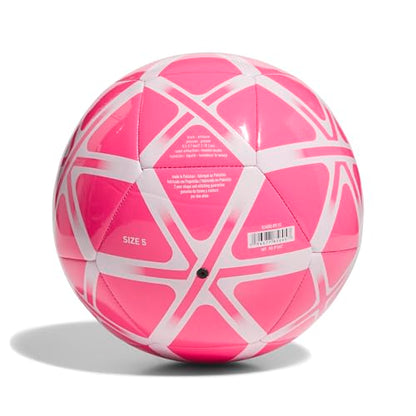 adidas Starlancer Club Soccer Ball - color: Solar Pink/White, size: 5