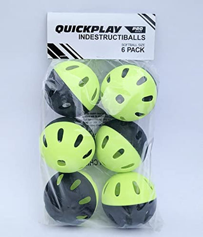 QUICKPLAY Baseball & Softball Indestructiballs | Heavy-Duty Training Balls | Long Lasting Limited Flight High Impact | Ultra-Durable Training Balls