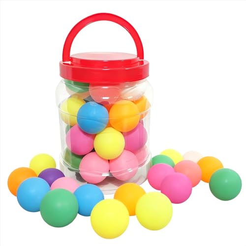 14/28 Pack Colorful Bucket-Packed Ping Pong Balls - PP Material for Kids Adult Games/Pet Toys, ABS Material for Training - style: ABS 28 Pack colored