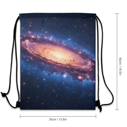 Theft Proof Drawstring Bag Water Resistant Cinch Sack Gym Sport Backpack for Travel Camping, Space Galaxy Bags - color: Picture (1010)