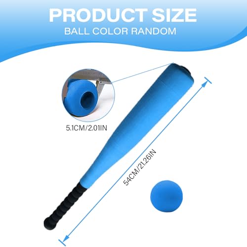 Baseball Bat with Ball, 21 Inch Soft EVA Foam Baseball Bat with Non Slip Handle, Educational Set for Outdoor