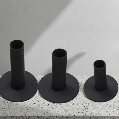 Golf Practice Tees 1/3/4 Pieces Packed Rubber Tee Indoor and Outdoor for Driving Range and Practice Mat White/Black/Orange/Glow - color: Black