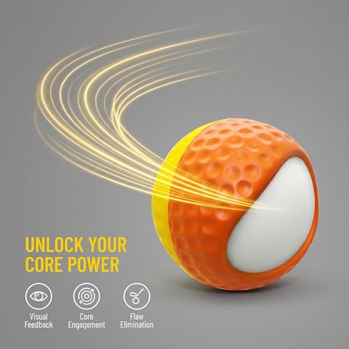 Golf Swing Training Aid Ball, Two-Tone Black and Yellow Practice Ball for Golf