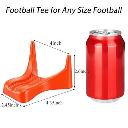 Lawei 12 Pack Football Kicking Tees, Rugby Ball Kicking Stand Holder with Non-Slip Textured, Durable Football Kickoff Stand for Kickoff Practice Equipment, Game & Ball Showcase, 4 x 2.6 in