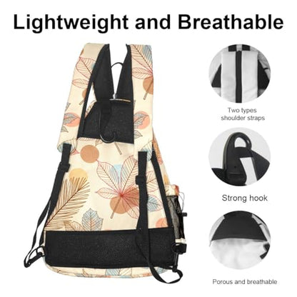 Pickleball Bag Fall Maple Leaves Pickle Ball Backpack for Women Men Premium Lightweight Crossbody Sling Bag Sports Backpack for Pickleball Paddle Tennis - color: Fall Maple Leaves