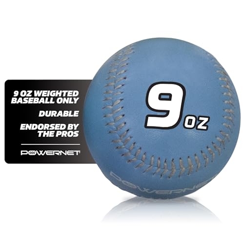 Powernet Weighted Baseball, Outdoor Baseball Training Equipment for Improving Throwing Velocity and Strength for Pitching, Training Balls Sold Individually