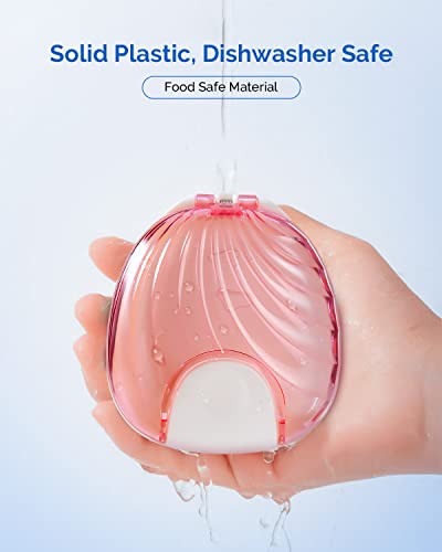 JMU Retainer Case, Pink Orthodontic Retainer Case, Dental Mouthguard Container