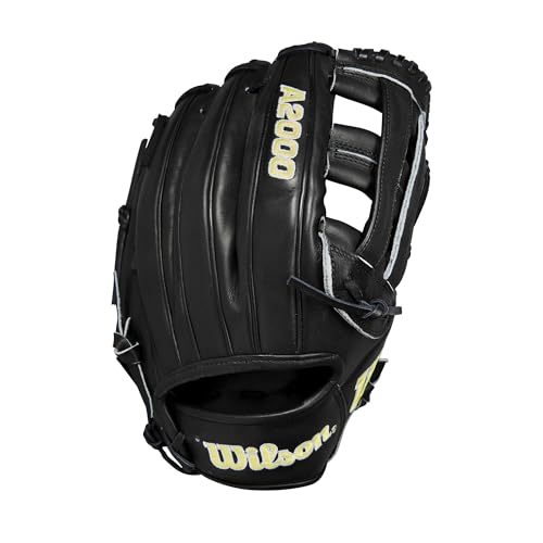 Wilson 2024 Classics Series A2000 Baseball Gloves - color: Black/Yellow, size: Infield - 12"