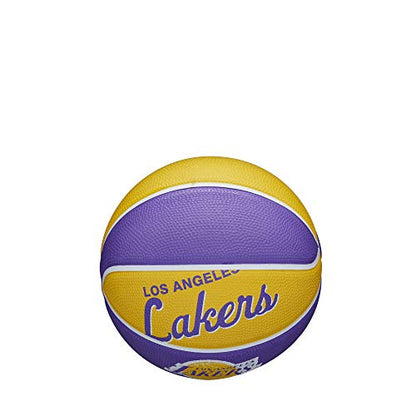 WILSON NBA Team Retro Mini Basketballs - Mini Size - 3" - color: Los Angeles Lakers, size: Mini