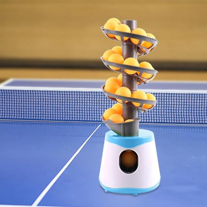 kowaku Table Tennis Robot Portable Table Tennis Equipment Launcher Automatic Table Tennis Serve Machine for Beginners Training - size: Holds 28 Balls