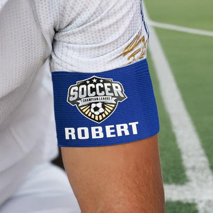 Personalized Captain Armbands for Soccer Cycling Sports Funeral Events Charity | Custom Captain Armband with Team Logo and Name Table Captain Arm Band | Soccer Armband for Youth Adult Team Leaders