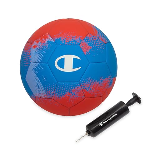 Champion Soccer Ball Youth & Adult – Matte Finish, 32-Panel Design, Enhanced Control, Sizes PVC Cover, Sizes 3,4 and 5 for Indoor & Outdoor Training, Includes 6" Pump - color: USA, size: 4