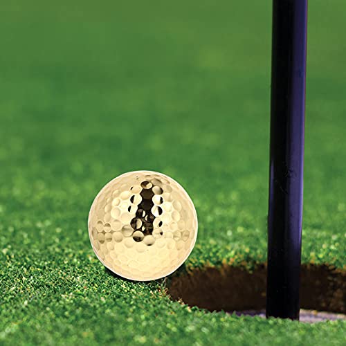2-Layer Gold Golf Practice Balls Training Aid for Putting Game Lightweight Design for Indoor/Outdoor Use for Golf Enthusiasts