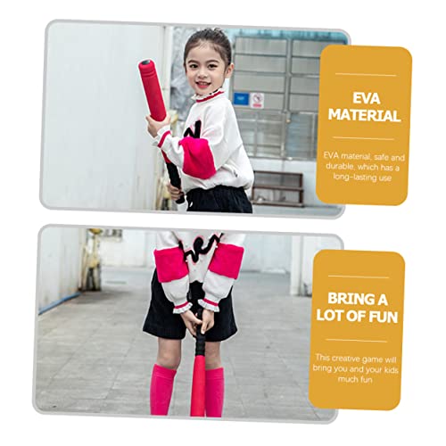 Toyvian Wear Resistant Eva Baseball Bat for Soft Training for Outdoor Indoor Play with Net Bag Durable Sports Accessory for Boys and Promotes Active Parent Interaction