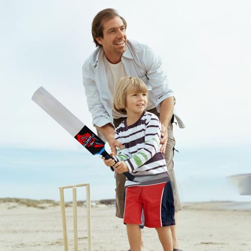 Cricket Bat for Tape Ball and Tennis Ball, Wooden, Short Handle, Adult and Kids Size - size: Kids