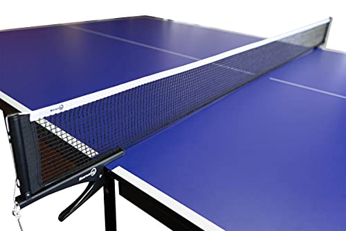 Sanung S304 Portable Table Tennis Net and Post Set Folding Spring Clamp-on with 2 Posts Kit Adjustable Ping Pong Training Mesh Net for Standard 60in Wide Tables Easy Setup