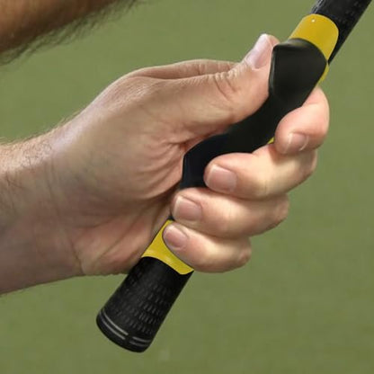 Golf Grip Trainer Attachment for Kids and Woman Beginner Training Equipment for Improving Hand Positioning on Golf Club Right Handed Golf Swing Trainer 6 Inches - color: Yellow