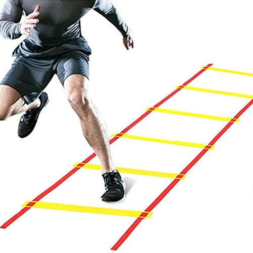 Agility Ladder Flexibility Agility Ladder, Cones Football Training Equipment, Speed Agility Training Set, for Indoor/Outdoor Personal Training(Size:6m) - size: 6m