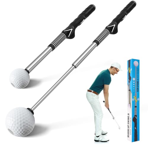 Pro-Level Retractable Golf Swing Trainer - Right-Handed Click Stick Golf Grip Trainer | Practice & Pre-Round Warm-Up Golf Training Aid