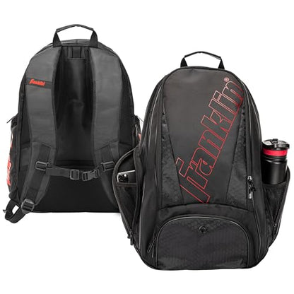 Franklin Sports Pickleball Bags - Deluxe Competition Pro Backpack for Gear + Equipment - Pickleball Bag for Men + Women - Holds Paddles, Balls + Accessories - Elite Nylon Fabric