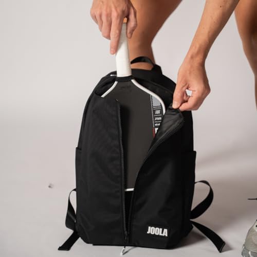 JOOLA Everyday Pickleball Backpack - Holds 2 Paddles, 2 Water Bottles & Accessories - Padded Laptop Sleeve, Trolley Strap & Hideaway Carabiner Hook - Chooe Black, Gravity Gray, and Latte - color: Gravity Gray
