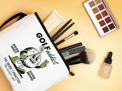 Small Golf Bag for Women - Funny Female Golfer Gifts, Makeup Bag for Purse, Golf Party Favors - color: golf2