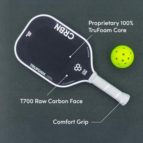 CRBN Pickleball - TruFoam Genesis - Carbon Fiber Pickleball Paddle - First-Ever 100% Foam Core Performance Paddle