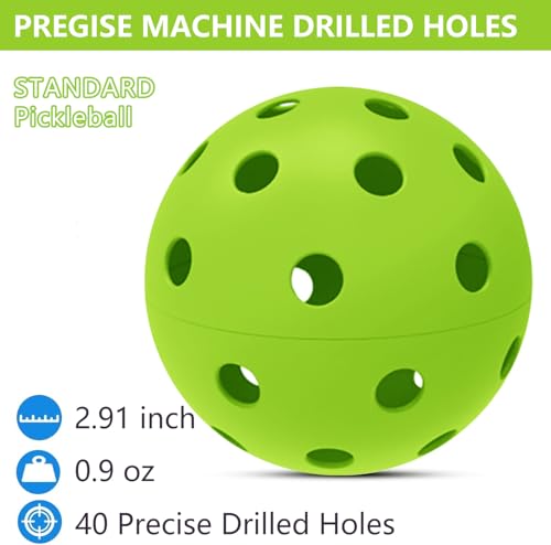6 Pack Sports Outdoor Pickleballs - 40 Pickleball Balls - USA Pickleball Balls (USAPA) Approved - Official US Open Ball - color: Mixed, style: 12 - Pack