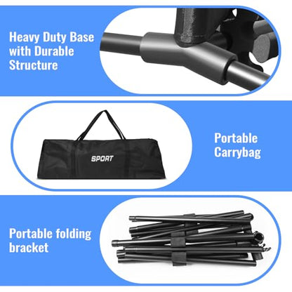10FT 10FT Portable Badminton Net Set Pickleball Tennis Net Easy Setup Outdoor Indoor Sports Net with Stand & Carry Bag for Backyard Park Beach Nylon Sports Net with Poles