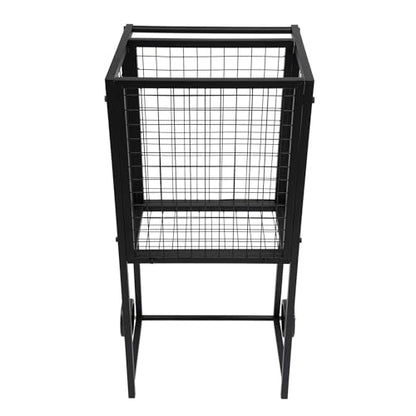 Rolling Cart for Tennis Balls,Professional Rolling Tennis Cart with Practical Handle and Two Wheels,Portable Tennis Ball Holder Basket
