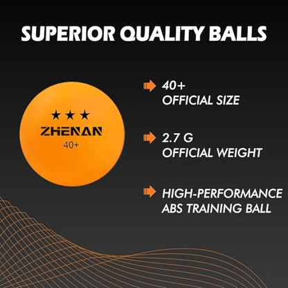 40+ New Material Ping Pong Balls 20 Pack Multicolor White and Orange Advanced Table Tennis Balls 3 Star Training & Practice Ping Pong Ball，Competition and Recreational Play, Abs Ping Pong Ball - color: Multicolor