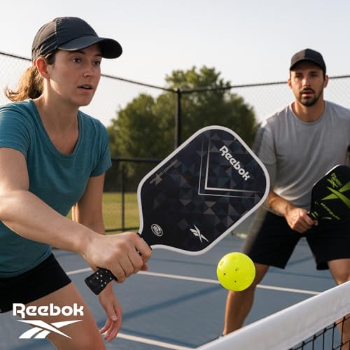 Reebok Pickleball Paddle – Lightweight & Durable Design for All Skill Levels – Engineered for Power, Control & Precision - size: Black