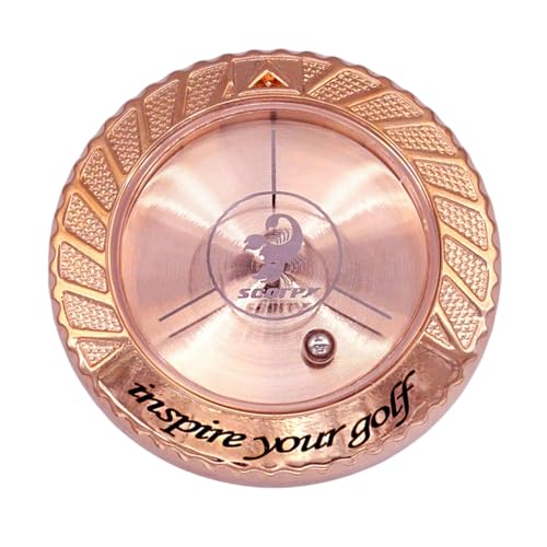 scorpy Golf Level Ball Marker with Metal Bead and Hat Clip, High Precision Putting Green Reading Aid Golf Accessories, Precision Alignment Tool for Perfect Putts - color: Rose Gold, style: Model Galaxy