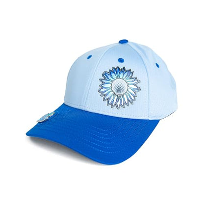 Ladies Adjustable Hats - Tee Holder with Tees & Bill Magnet with Ball Marker - 100% Custom Made - color: Summer Breeze, style: Offset