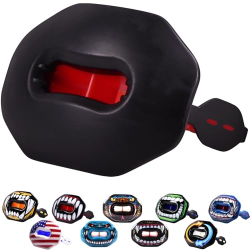 Oral Mart Flag Football Mouth Guard with 3D LipFit Design for Kids - Youth Football Mouthguard (No Boil) Cool Instant Fit Lip Guard Mouthpiece for Braces (Detachable Helmet Strap Included) - color: Red/Black