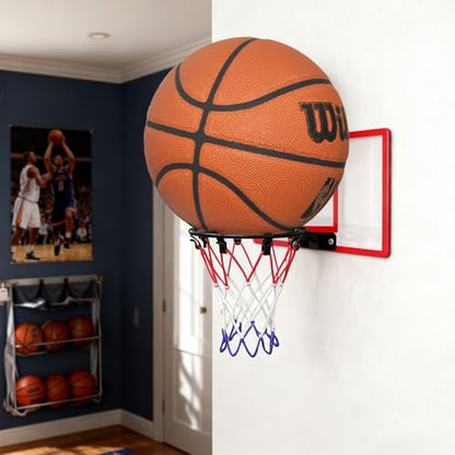 Ball Storage Holder Wall Mount Basketball Hoop Basketball Stand Ball Stand Display Storage for Basketball Football Soccer Volleyball