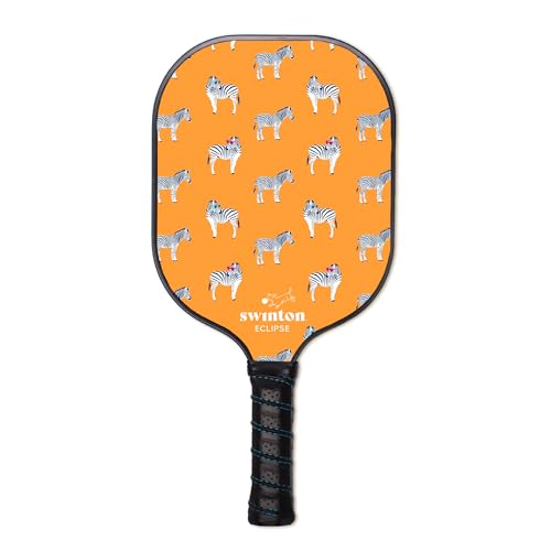 Swinton Pickleball Paddles, USAPA Approved Carbon Fiber Pickleball Paddle for Power, Control & Spin, Advanced Sweet Spot Textured Surface for Precision Shots Comfortable Anti-Slip Grip for Men & Women - color: Amber