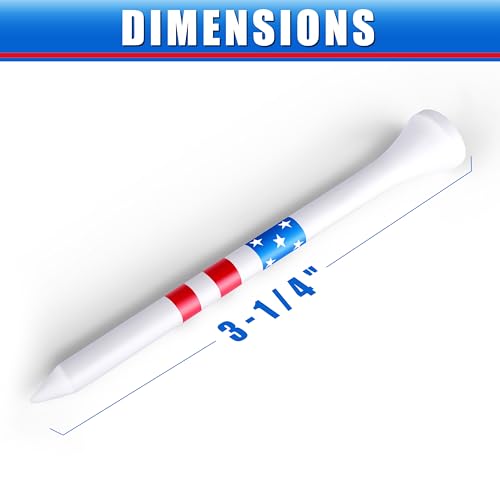 Premium Golf Tees Choose Between 200 Count or 120 Count, Professional Marking System Golf Tees 3-1/4 Inch, Reduce Friction Side Spin More Stable Golf Tees - color: 100 Pack Wood Tees - USA