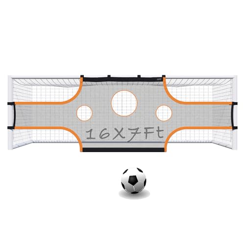 MR Soccer Goal Target Sheet, Field Net, Professional Shooting Practice Aid - size: 16'x7'